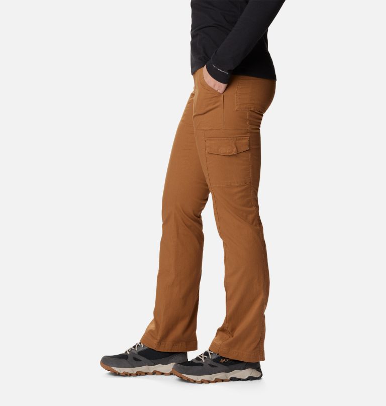 Pantalon en coton Calico Basin pour femmes, Color: Camel Brown, image 3