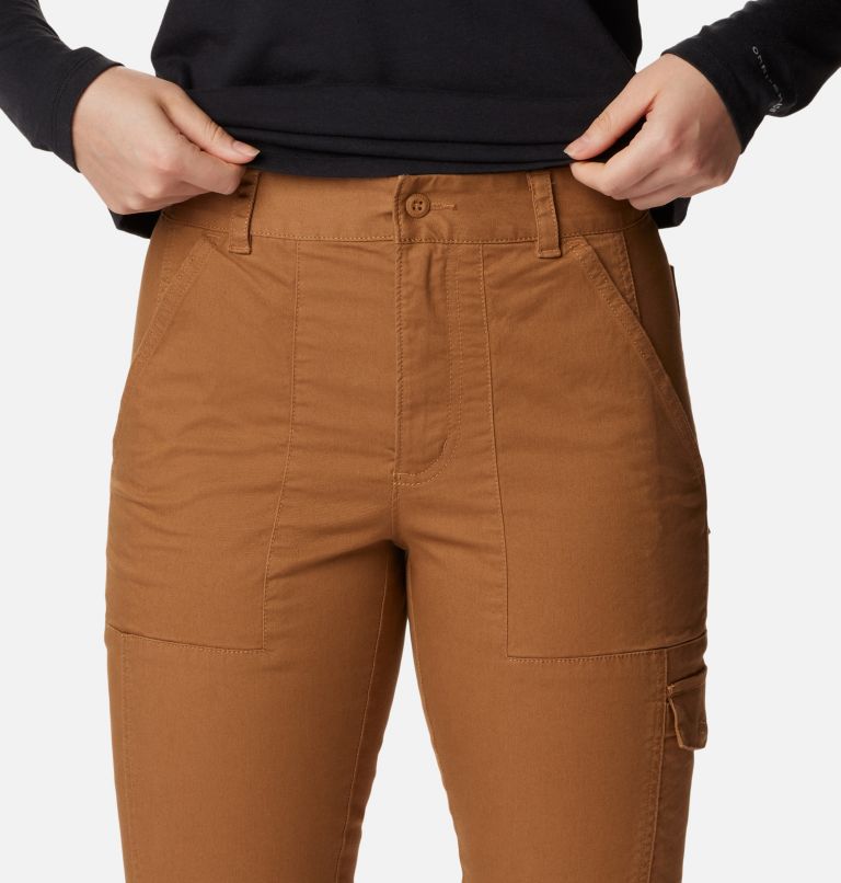 Women's Calico Basin Cotton Pants, Color: Camel Brown, image 4