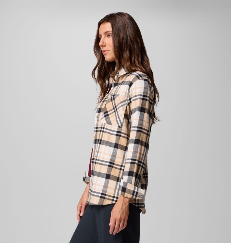 Women's Calico Basin Flannel Long Sleeve Shirt, Color: Canoe Multiplaid, image 4