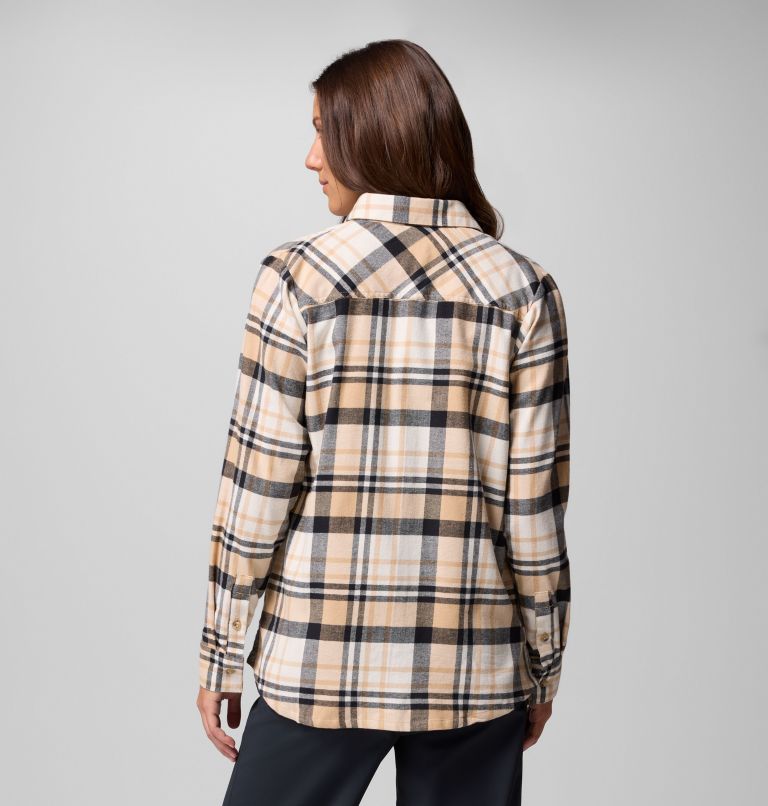 Women's Calico Basin Flannel Long Sleeve Shirt, Color: Canoe Multiplaid, image 3