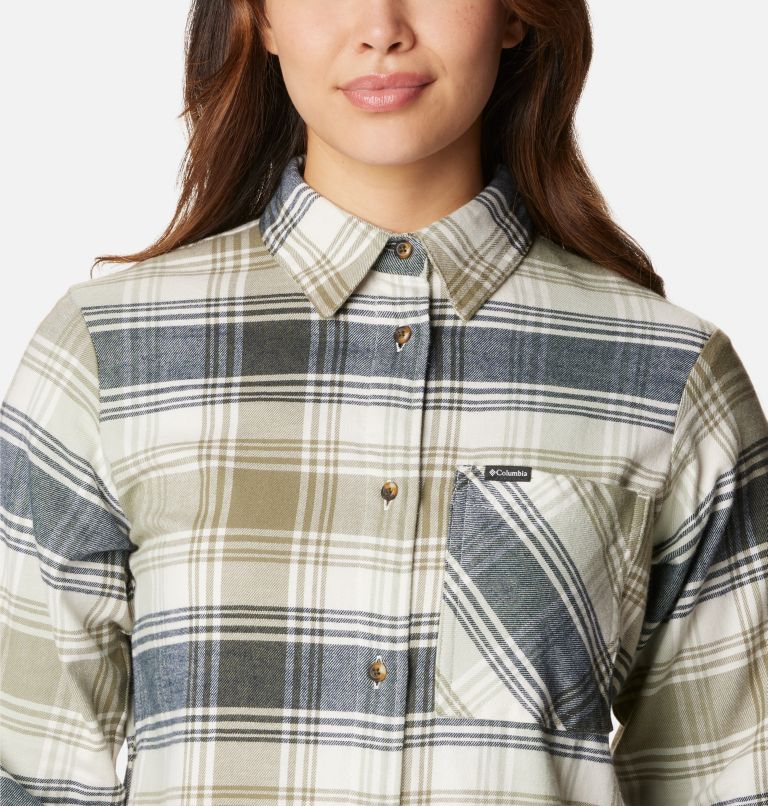 Calico Basin Flannel Long Sleeve Shirt | 397 | L, Color: Stone Green Dimensional Buffalo, image 4