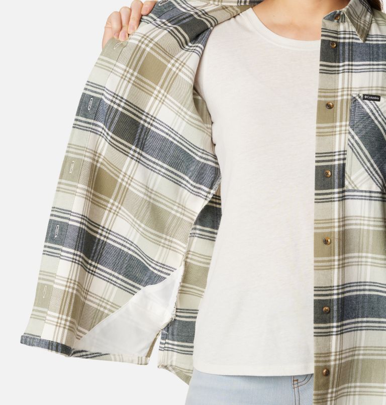 Calico Basin Flannel Long Sleeve Shirt | 397 | L, Color: Stone Green Dimensional Buffalo, image 6