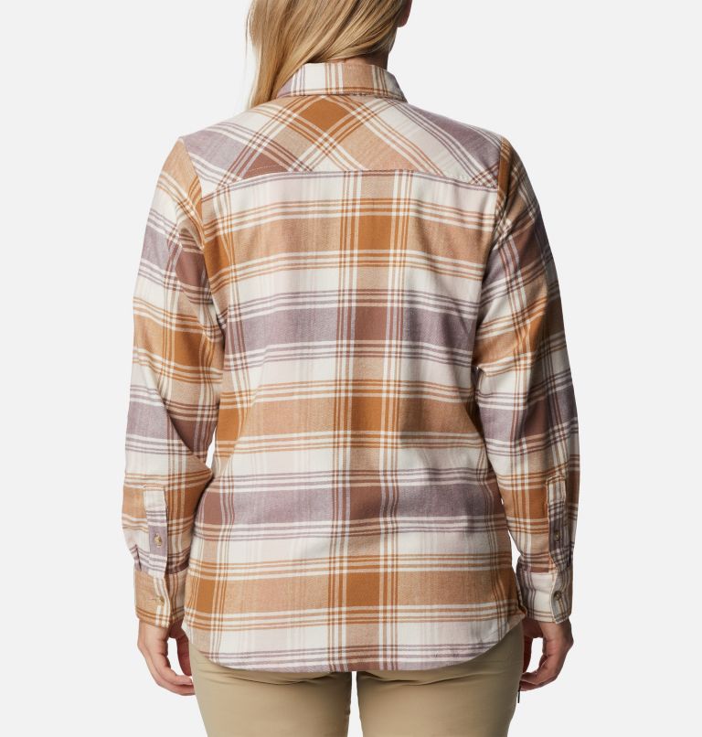 Thumbnail: Women's Calico Basin Flannel Long Sleeve Shirt, Color: Dusty Pink Dimensional Buffalo, image 2