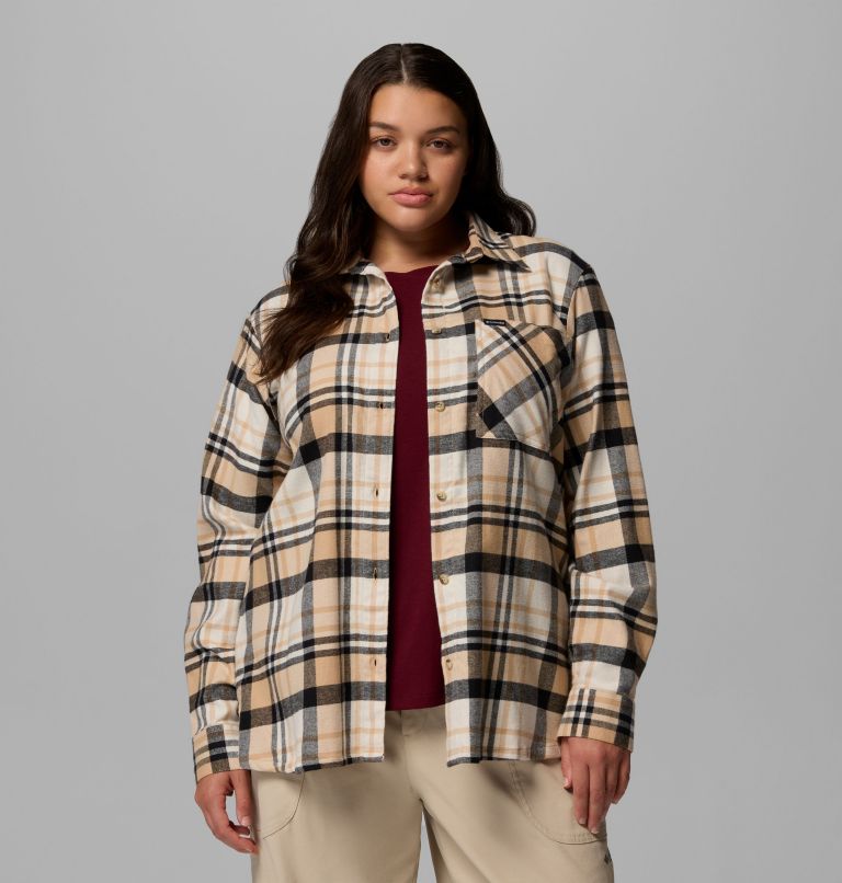 Women's Calico Basin Flannel Long Sleeve Shirt - Plus Size, Color: Canoe Multiplaid, image 5