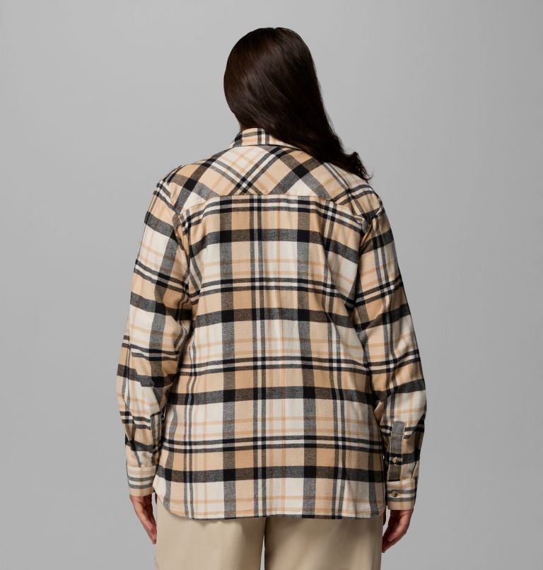 Women's Calico Basin Flannel Long Sleeve Shirt - Plus Size, Color: Canoe Multiplaid, image 3
