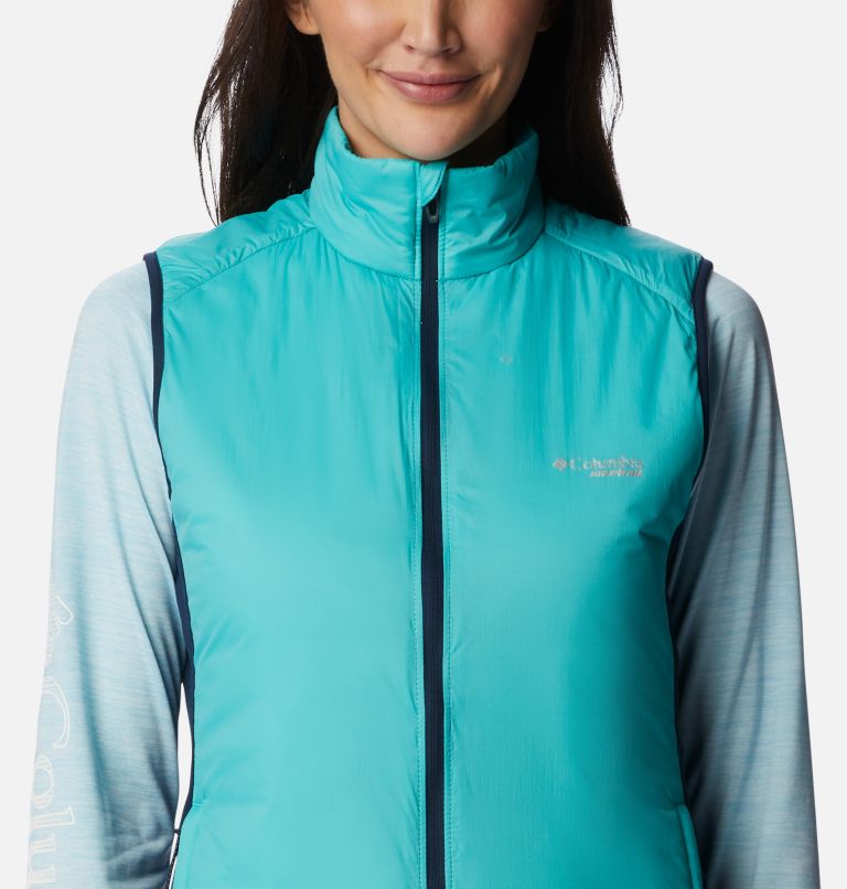 Women's Endless Trail Running Vest, Color: Bright Aqua, image 4