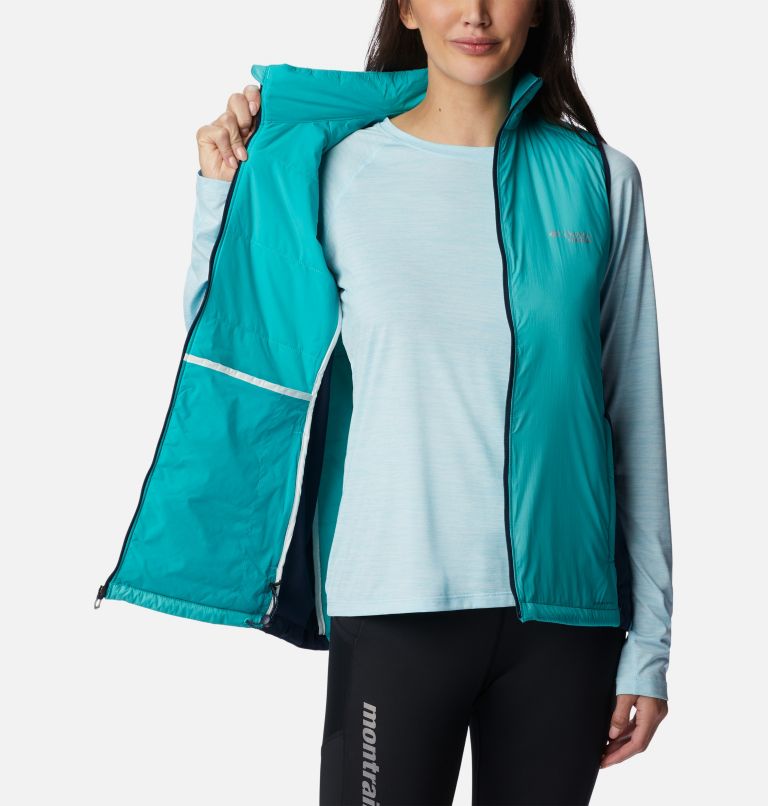 Women's Endless Trail Running Vest, Color: Bright Aqua, image 5