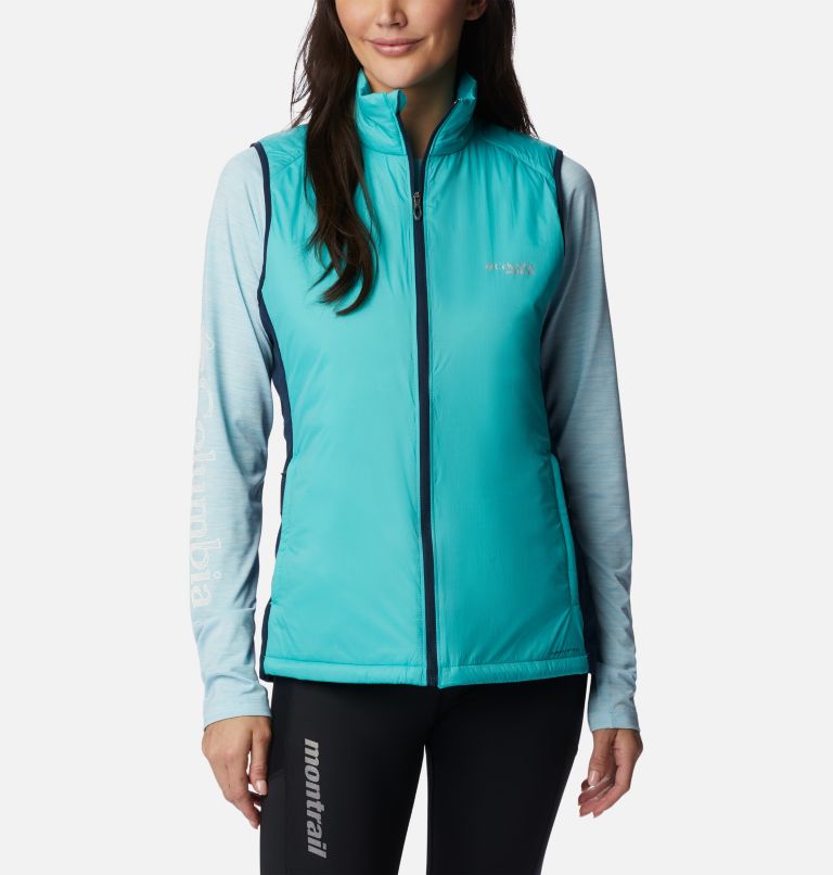 Women's Endless Trail Running Vest, Color: Bright Aqua, image 1