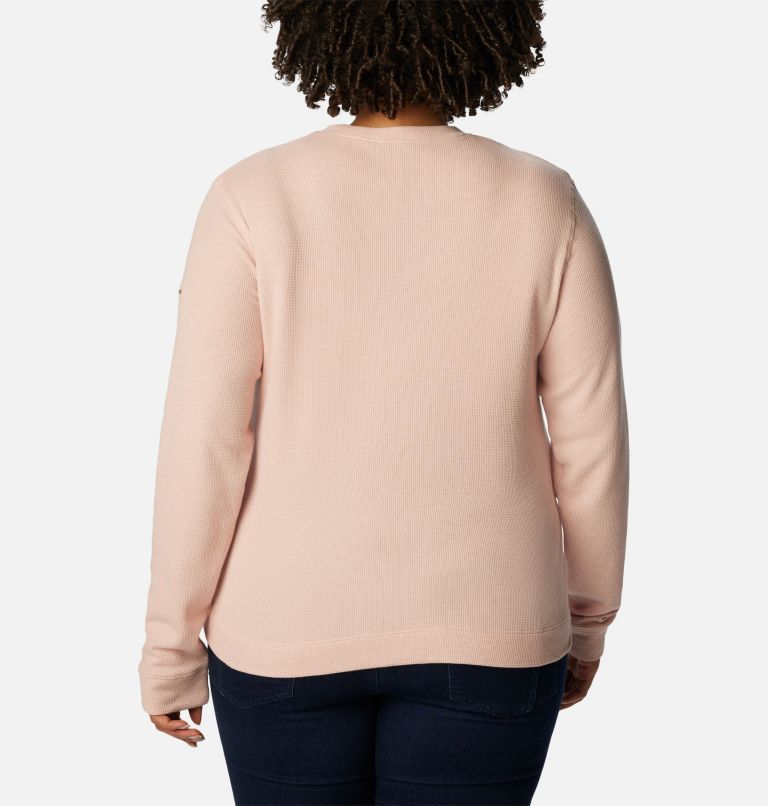 Women's Holly Hideaway Waffle Long Sleeve Shirt - Plus Size, Color: Dusty Pink, image 2