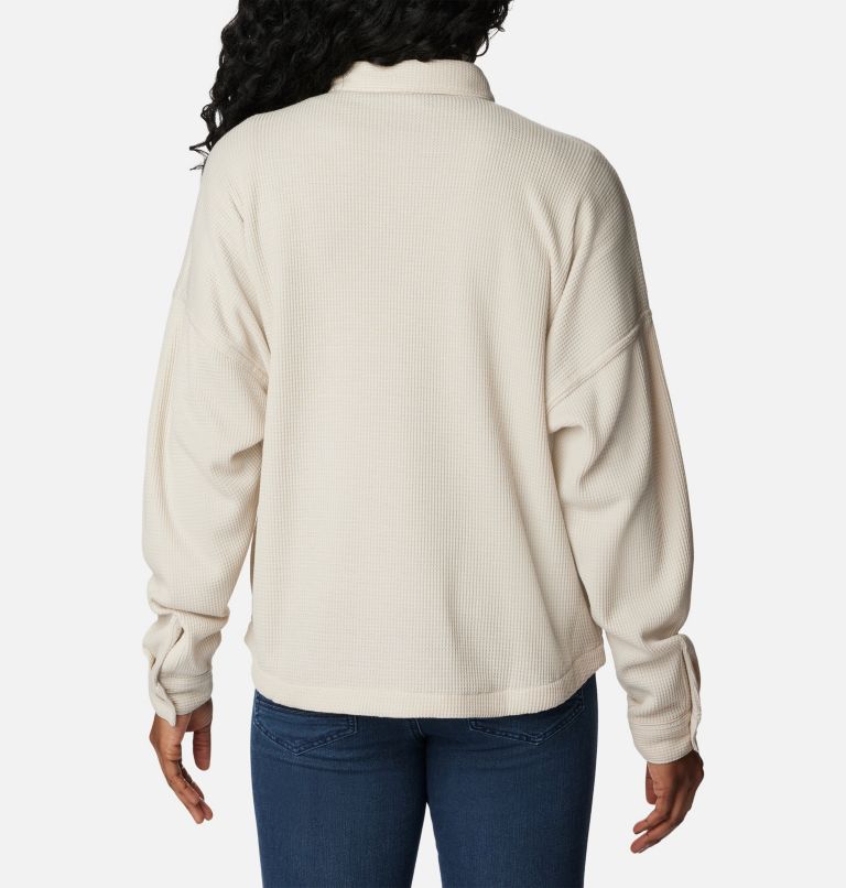 Women's Holly Hideaway Waffle Shirt Jacket, Color: Dark Stone, image 2