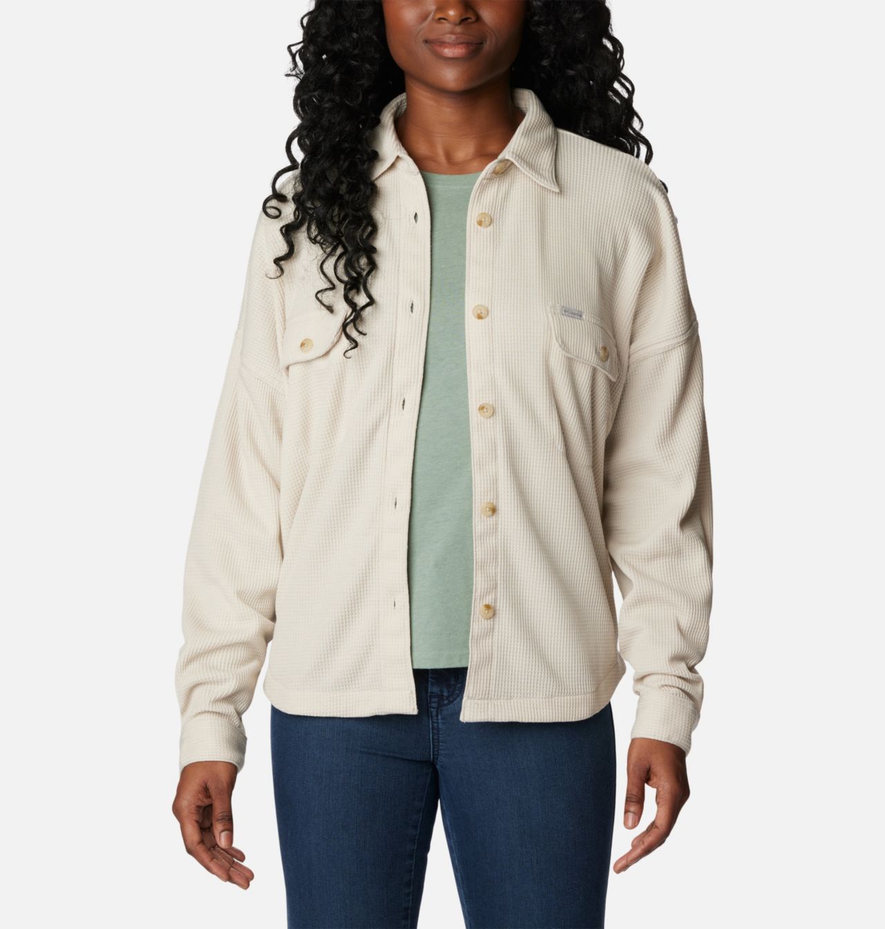 Women's Holly Hideaway™ Waffle Shirt Jacket 1