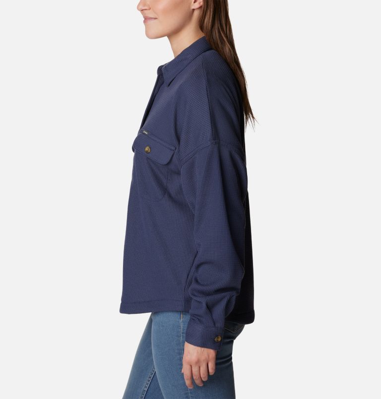 Women's Holly Hideaway Waffle Shirt Jacket, Color: Nocturnal, image 4