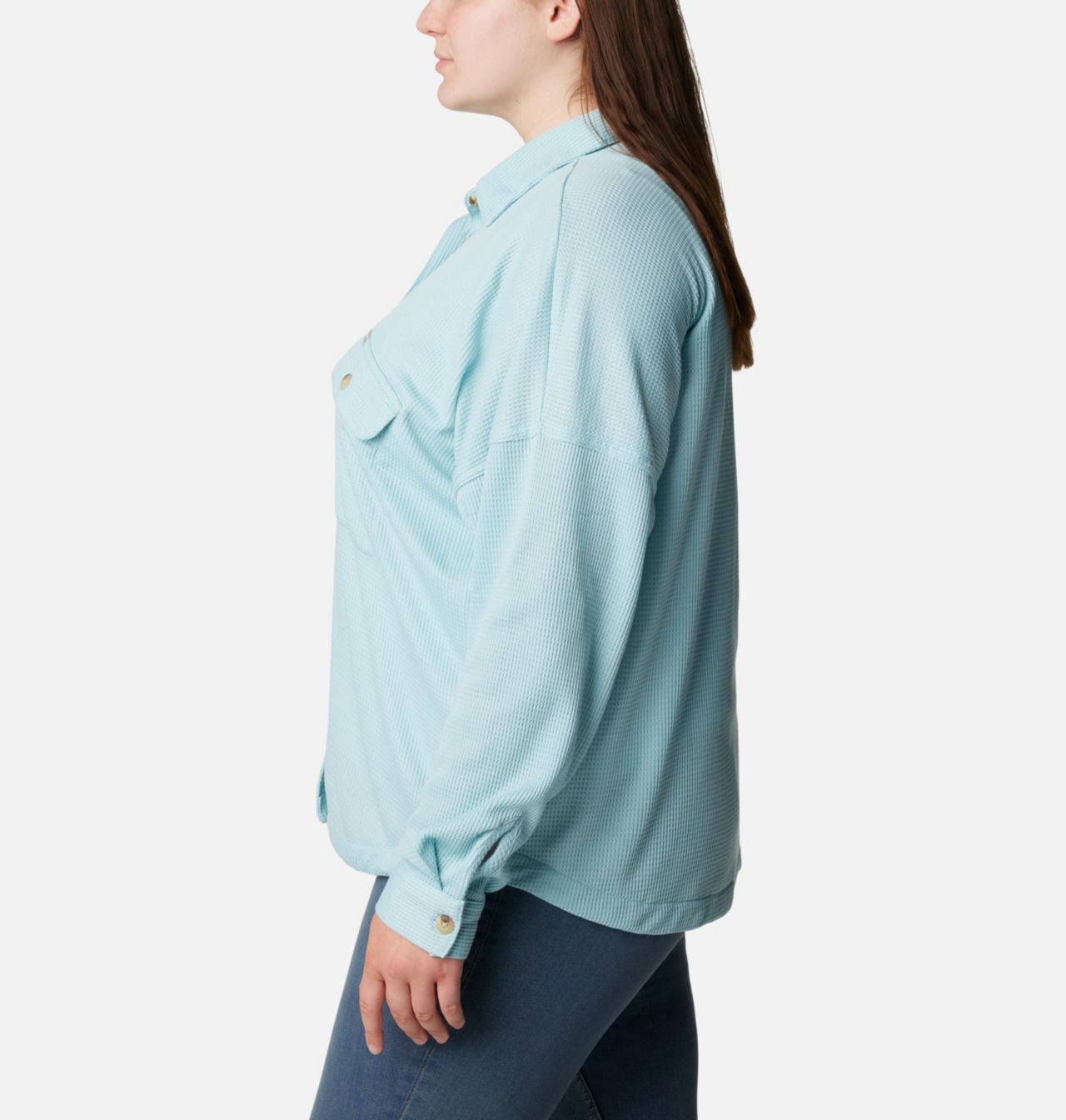 Women's Holly Hideaway™ Waffle Shirt Jacket - Plus Size 4