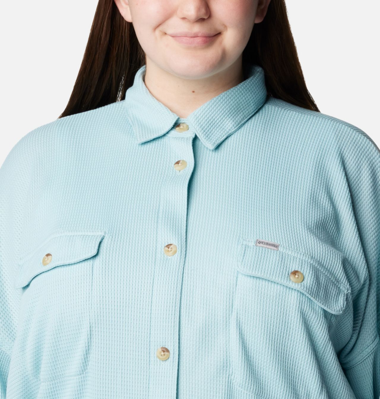 Women's Holly Hideaway™ Waffle Shirt Jacket - Plus Size 5
