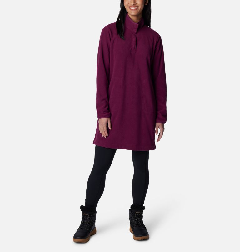 Women's Anytime Fleece Dress, Color: Marionberry, image 1