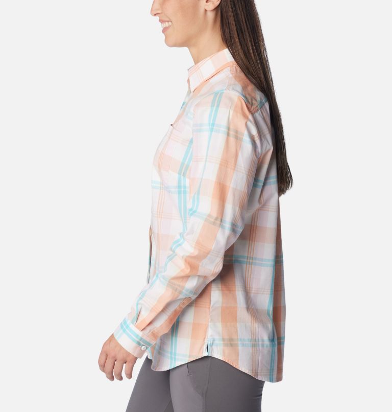 Chemise à manches longues avec motif Anytime pour femmes, Color: White Multi, image 3