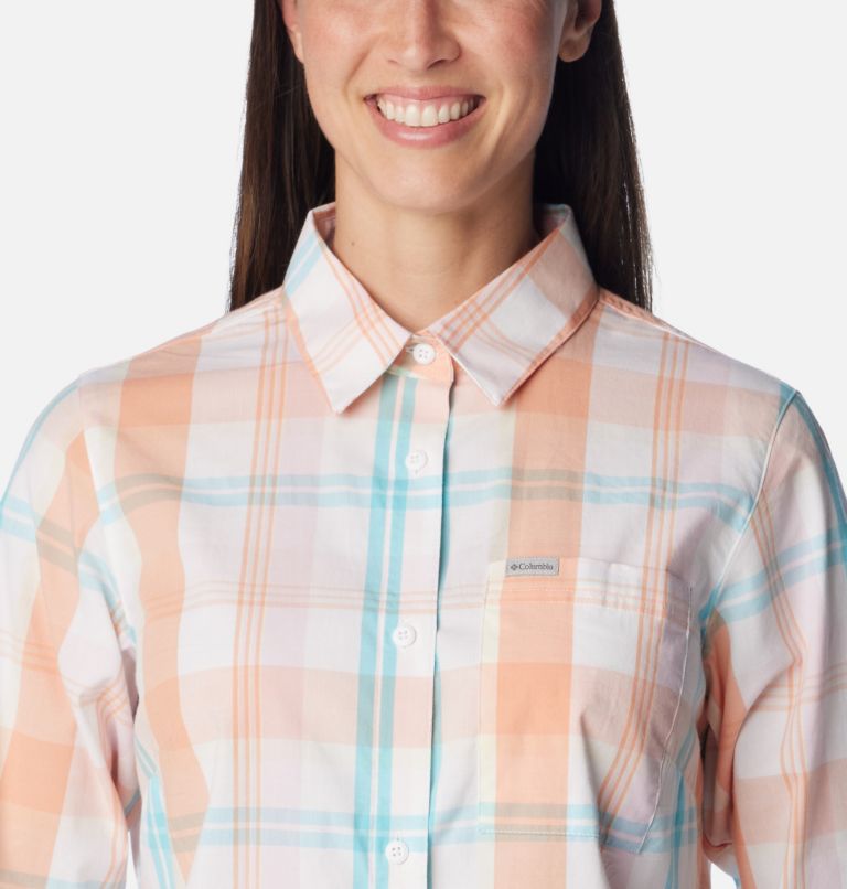 Chemise à manches longues avec motif Anytime pour femmes, Color: White Multi, image 4