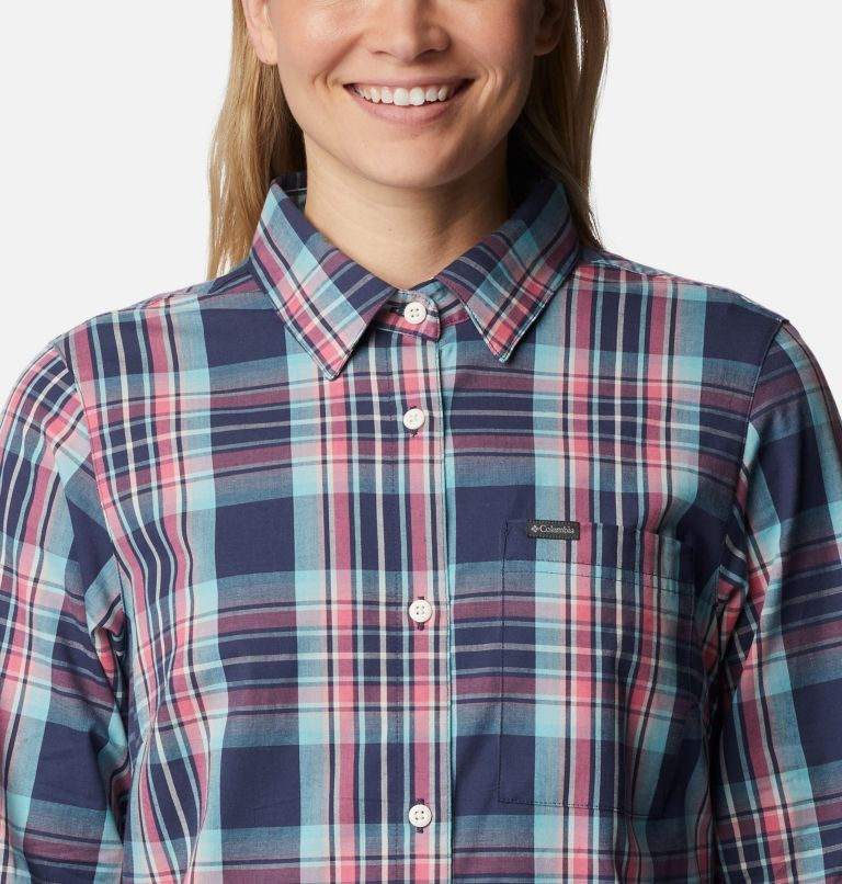Thumbnail: Chemise à manches longues avec motif Anytime pour femmes, Color: Nocturnal CSC Tartan, image 4