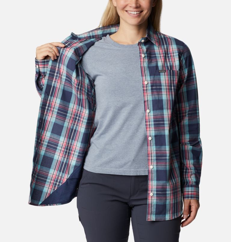 Thumbnail: Chemise à manches longues avec motif Anytime pour femmes, Color: Nocturnal CSC Tartan, image 5
