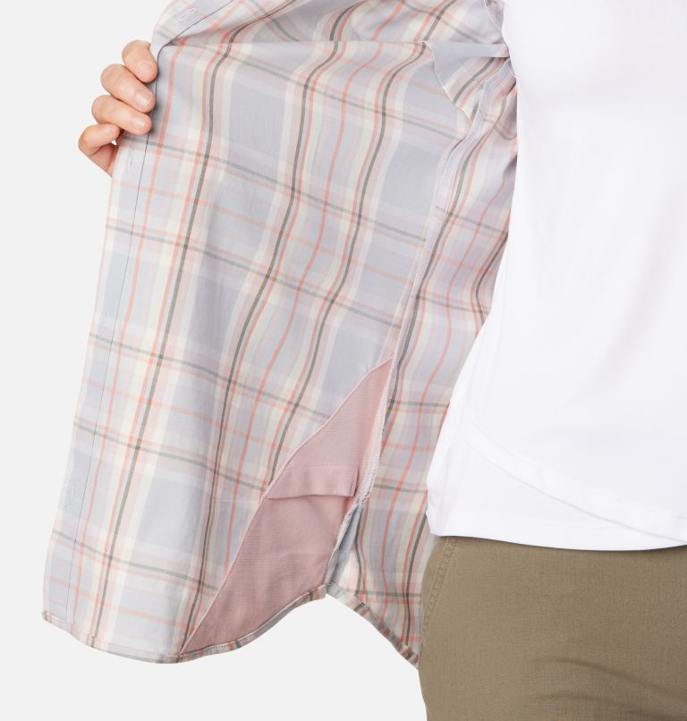 Thumbnail: Women's Anytime Patterned Long Sleeve Shirt, Color: Dusty Pink CSC Tartan, image 5