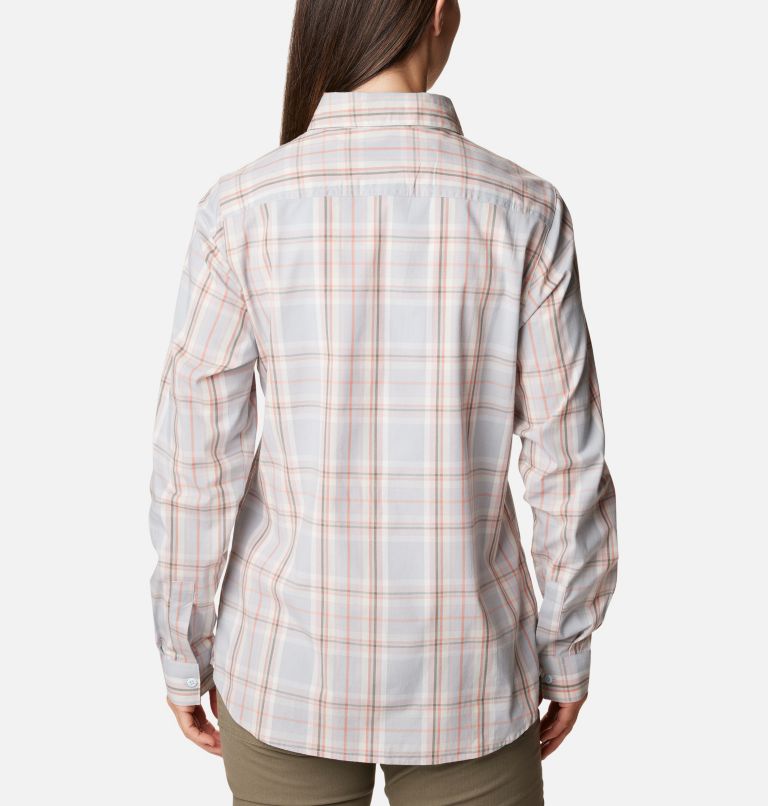 Thumbnail: Women's Anytime Patterned Long Sleeve Shirt, Color: Dusty Pink CSC Tartan, image 2