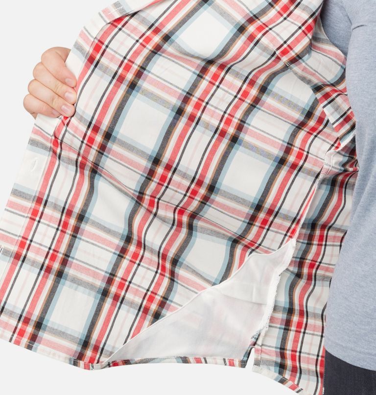 Women's Anytime Patterned Long Sleeve Shirt - Plus Size, Color: Sea Salt CSC Tartan, image 5
