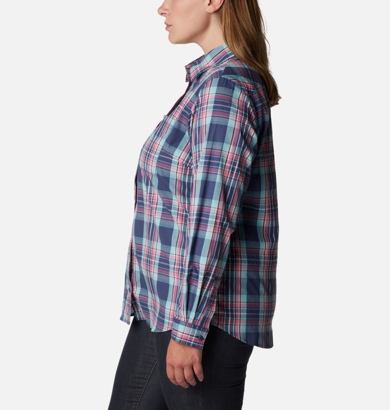 Women's Anytime™ Patterned Long Sleeve Shirt - Plus Size 3