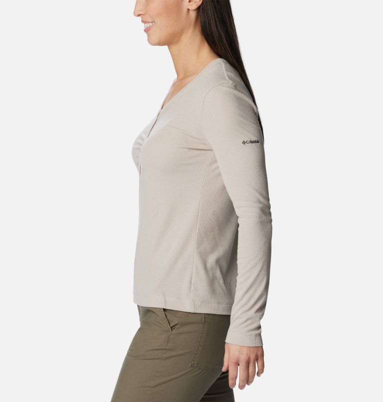 Women's Calico Basin Ribbed Long Sleeve Shirt, Color: Dark Stone, image 3