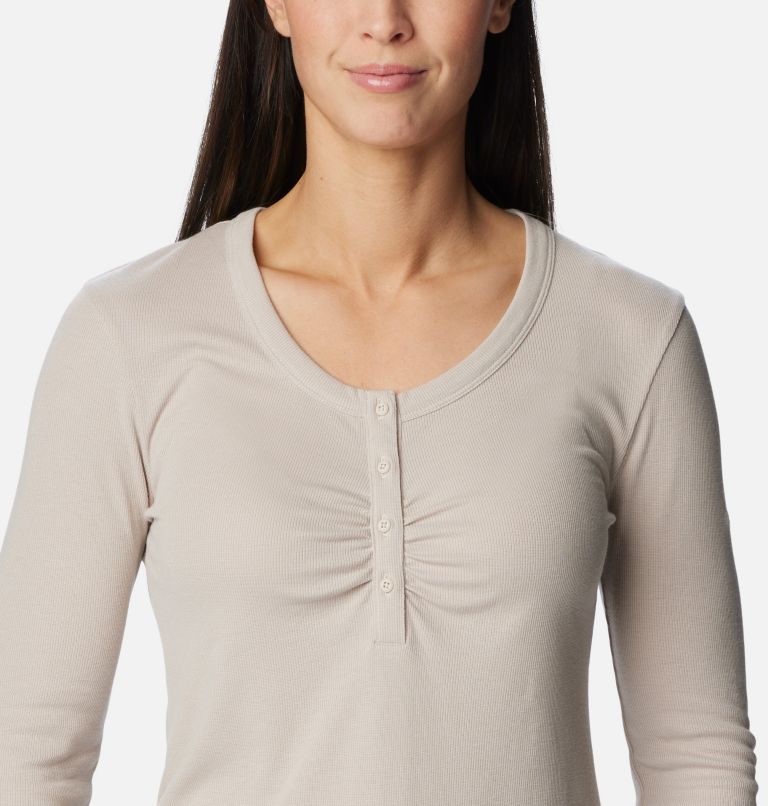 Thumbnail: Women's Calico Basin Ribbed Long Sleeve Shirt, Color: Dark Stone, image 4