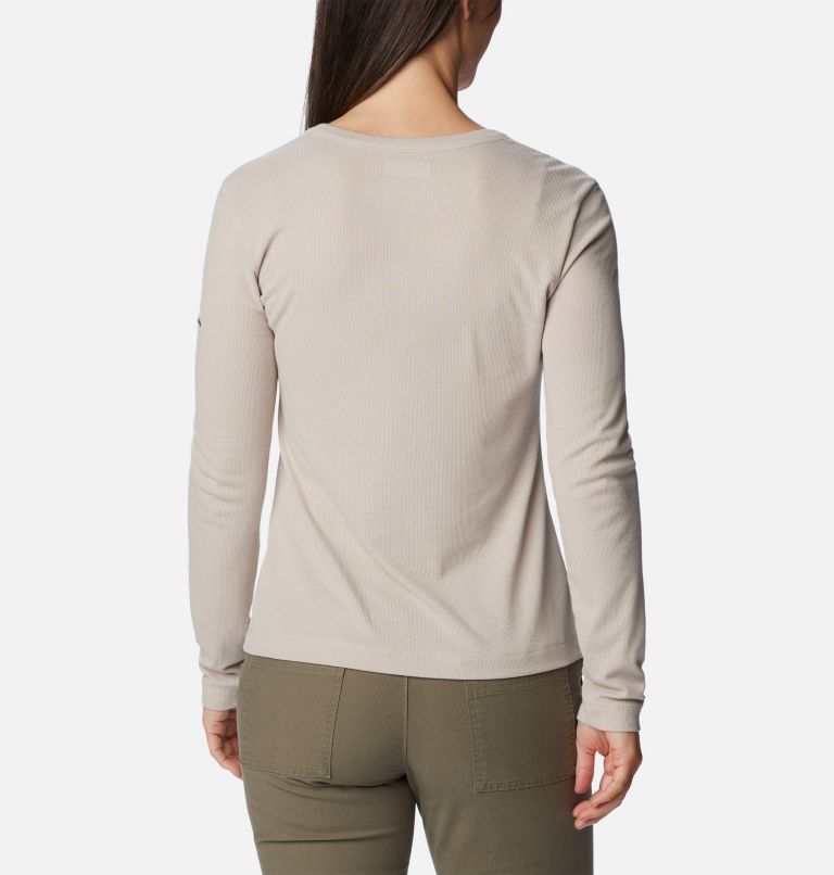 Women's Calico Basin Ribbed Long Sleeve Shirt, Color: Dark Stone, image 2