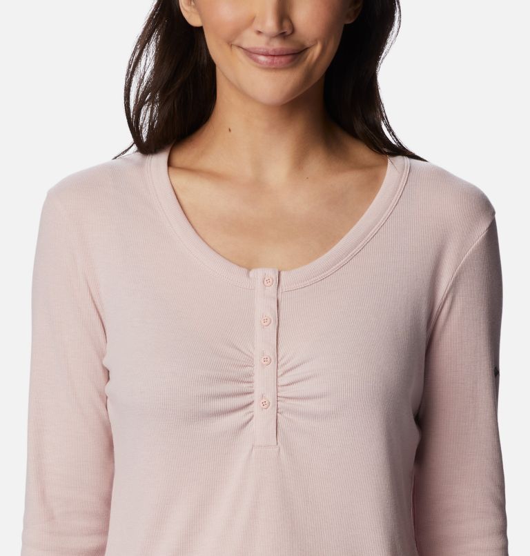 Thumbnail: Women's Calico Basin Ribbed Long Sleeve Shirt, Color: Dusty Pink, image 4