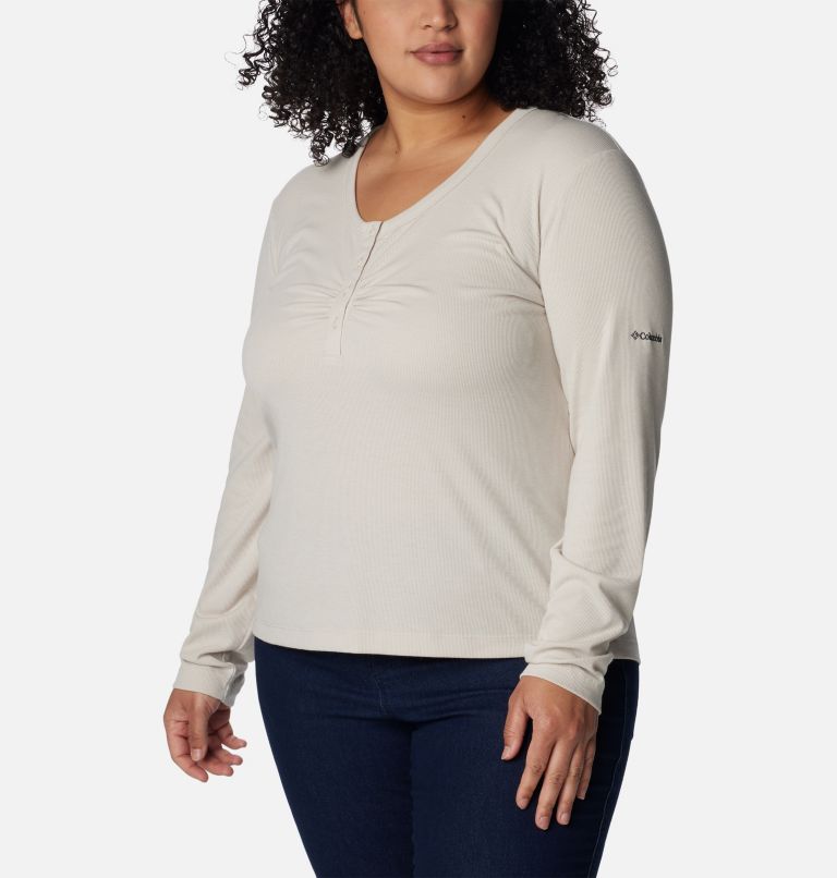 Women's Calico Basin Ribbed Long Sleeve Shirt - Plus Size, Color: Dark Stone, image 5