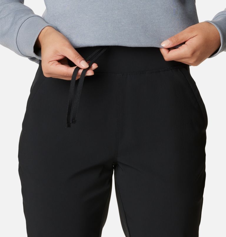 Pantalon coquille souple à taille élastique Anytime pour femmes, Color: Black, image 4