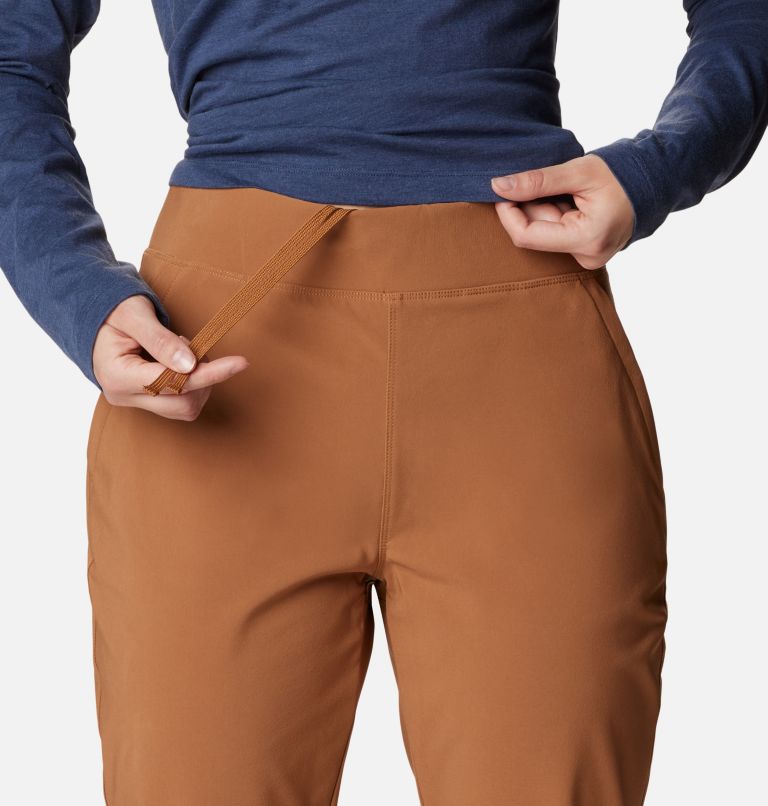 Women's Anytime Softshell Pull On Pants, Color: Camel Brown, image 4