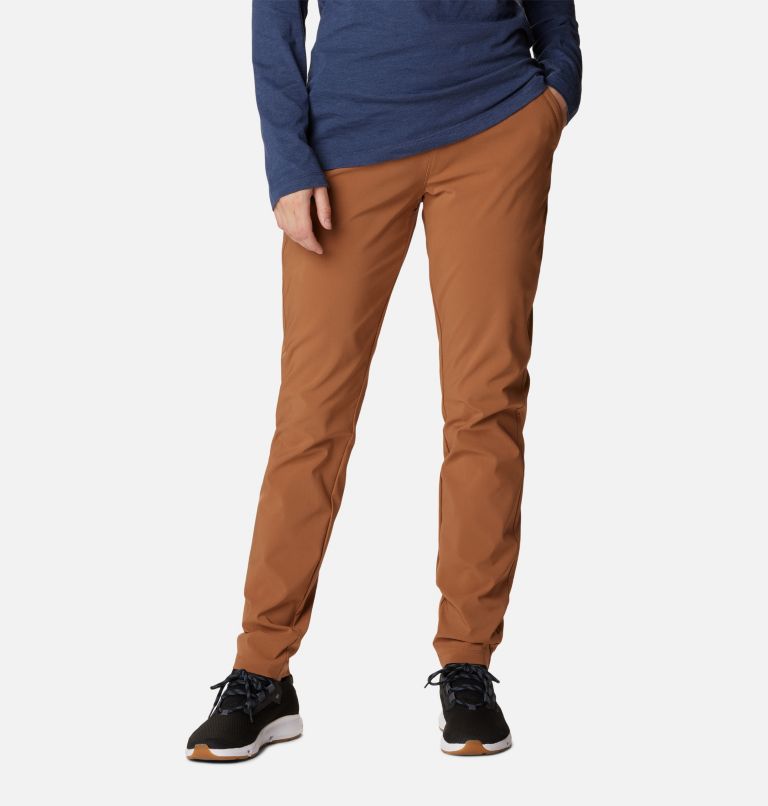 Women's Anytime Softshell Pull On Pants, Color: Camel Brown, image 1