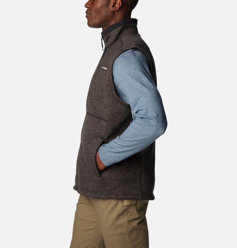 Thumbnail: Men's Sweater Weather Vest, Color: Black Heather, image 3