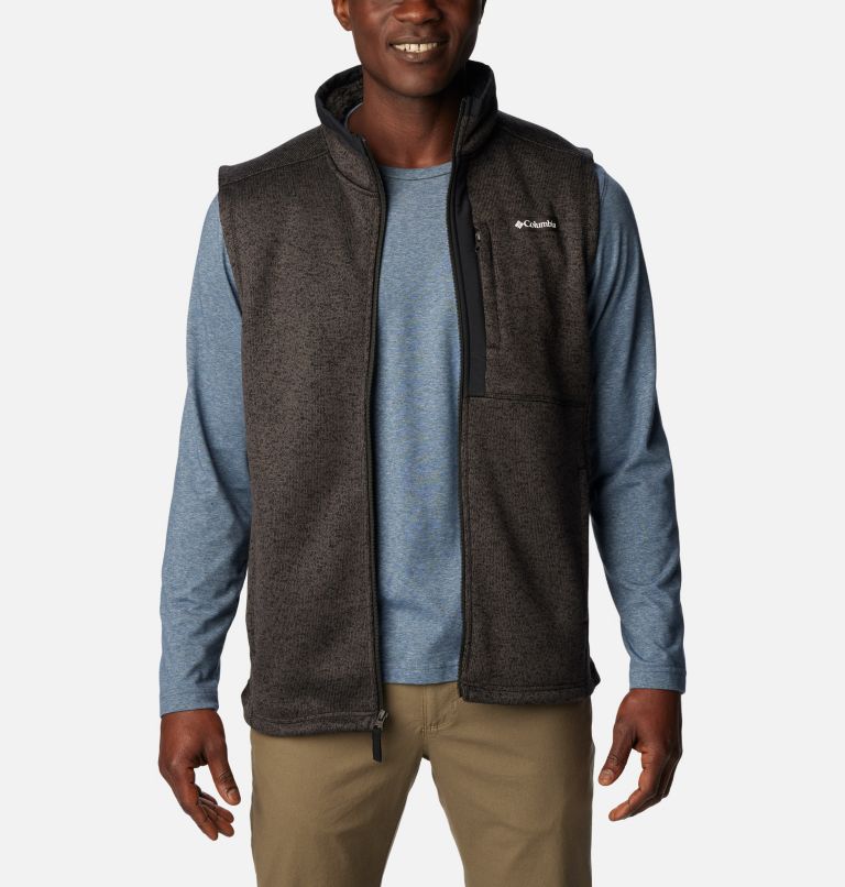 Men's Sweater Weather Vest, Color: Black Heather, image 6