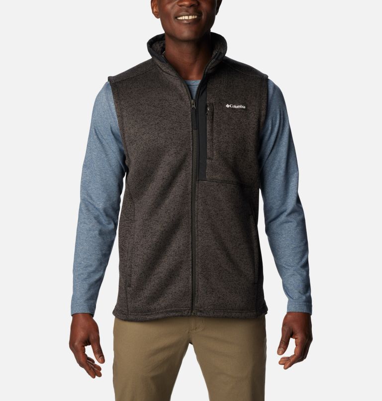 Thumbnail: Men's Sweater Weather Vest, Color: Black Heather, image 1
