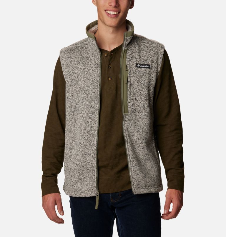 Mens zip up sweater on sale vest