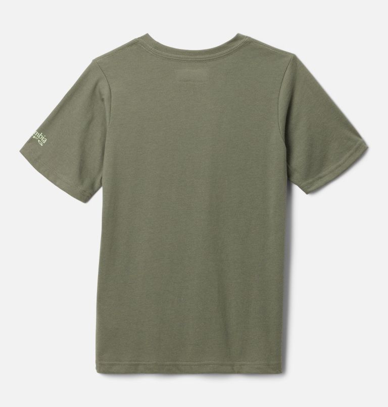 Boys' PFG Short Sleeve Seasonal Graphic T-Shirt, Color: Cypress, Key West Castaway Bass, image 2