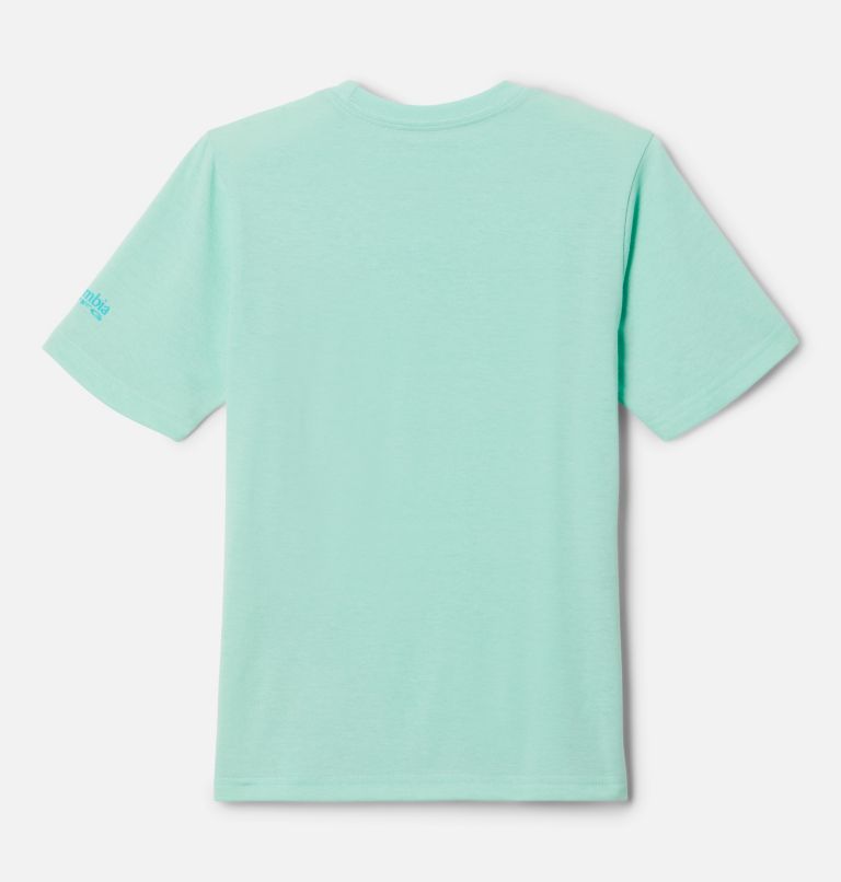 Thumbnail: Boys' PFG Short Sleeve Seasonal Graphic T-Shirt, Color: Mint Cay, Turquoise Castaway Marlin, image 2
