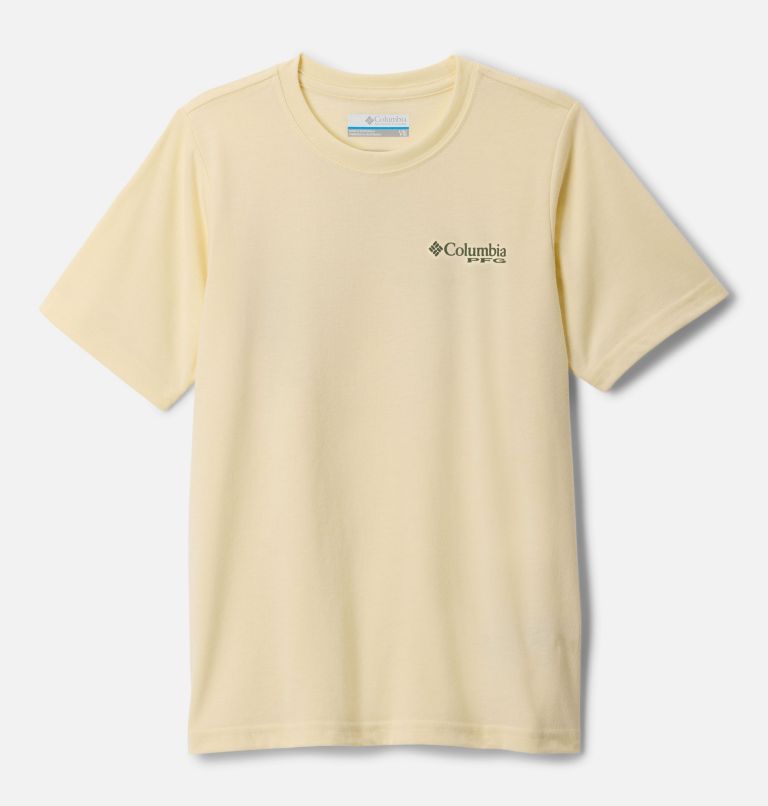 PFG Short Sleeve Seasonal Graphic Tee, Color: Lemon Wash, PFG Y Circle Bass, image 1