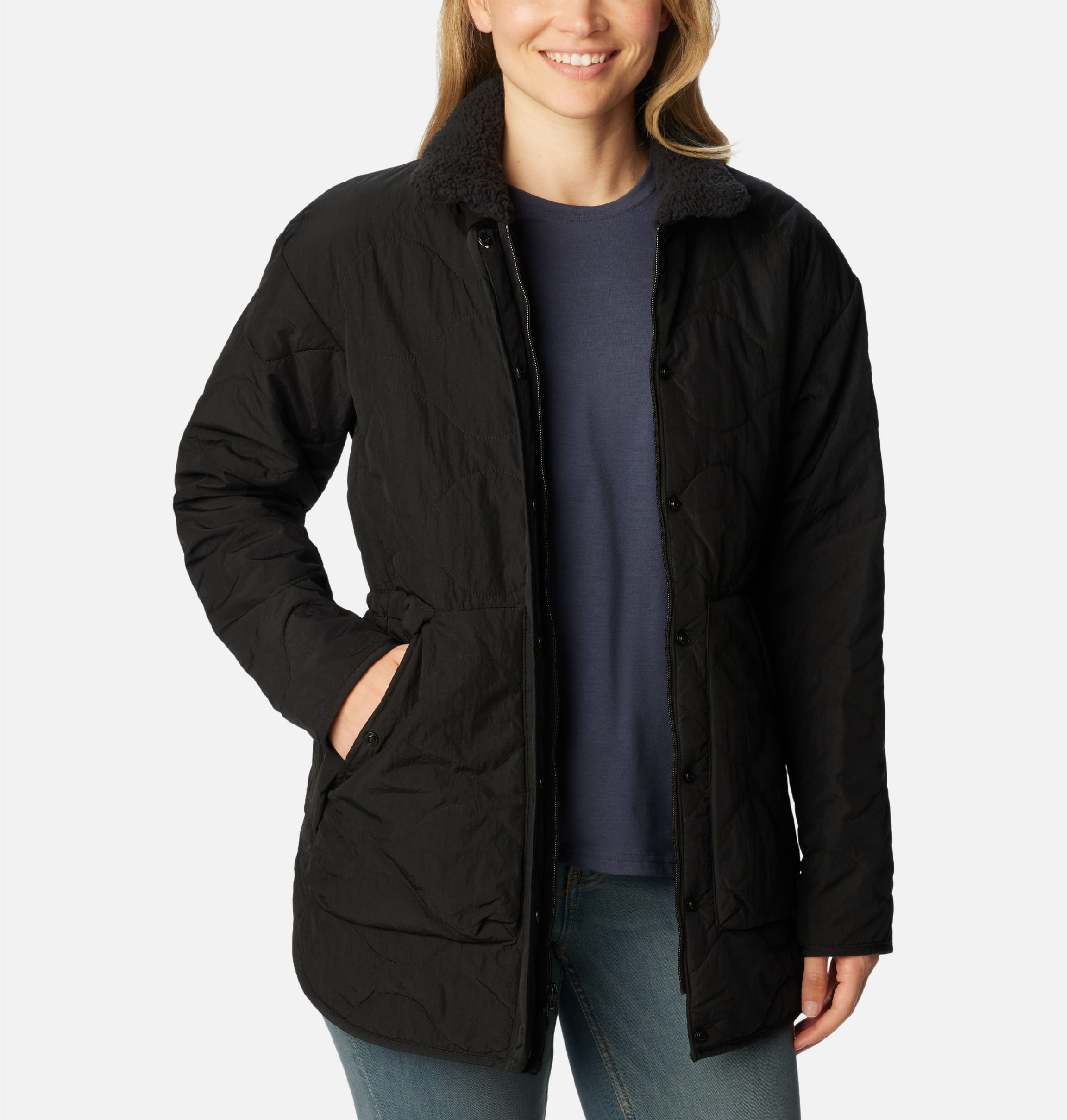 Columbia Womens Stone Green Birchwood Quilted Jacket