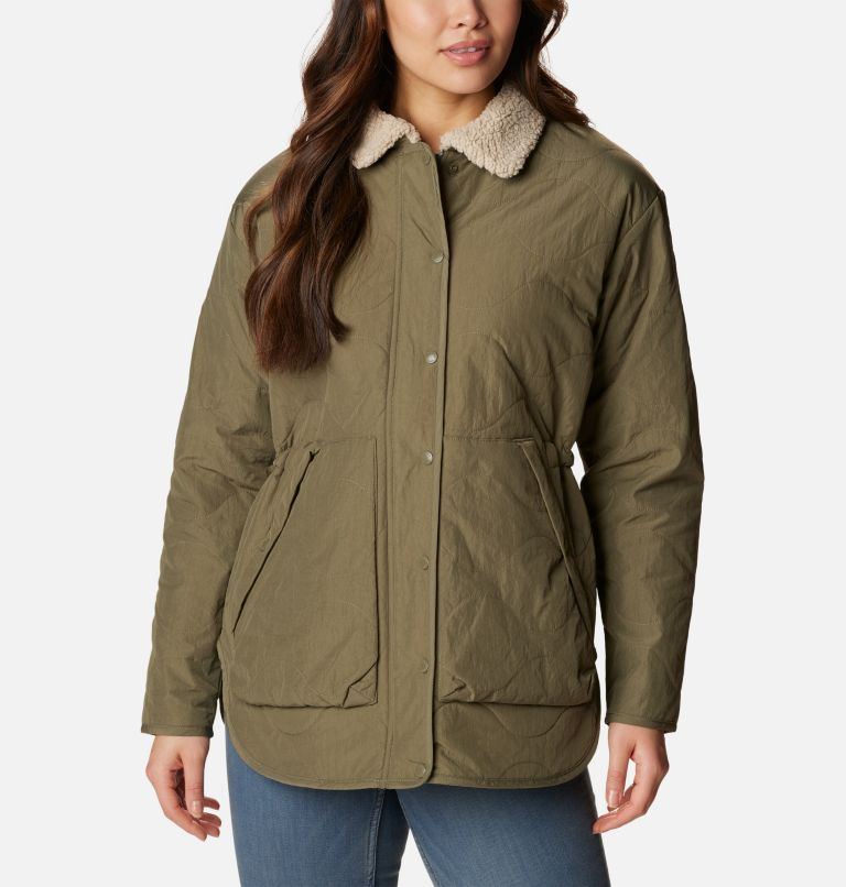  Other Stories Oversized Quilted Zip Jacket in Green