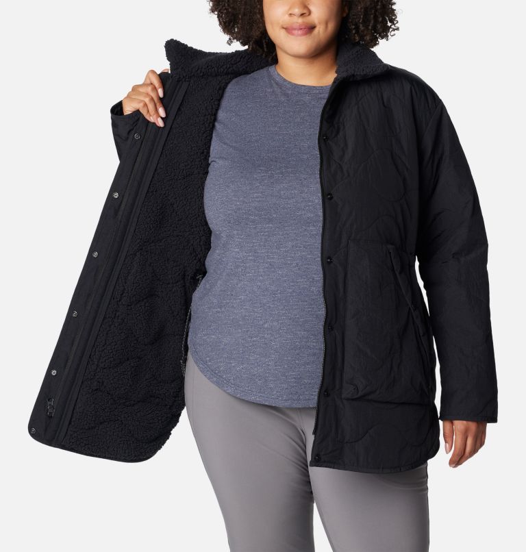 Thumbnail: Women's Birchwood Quilted Jacket - Plus Size, Color: Black, image 5
