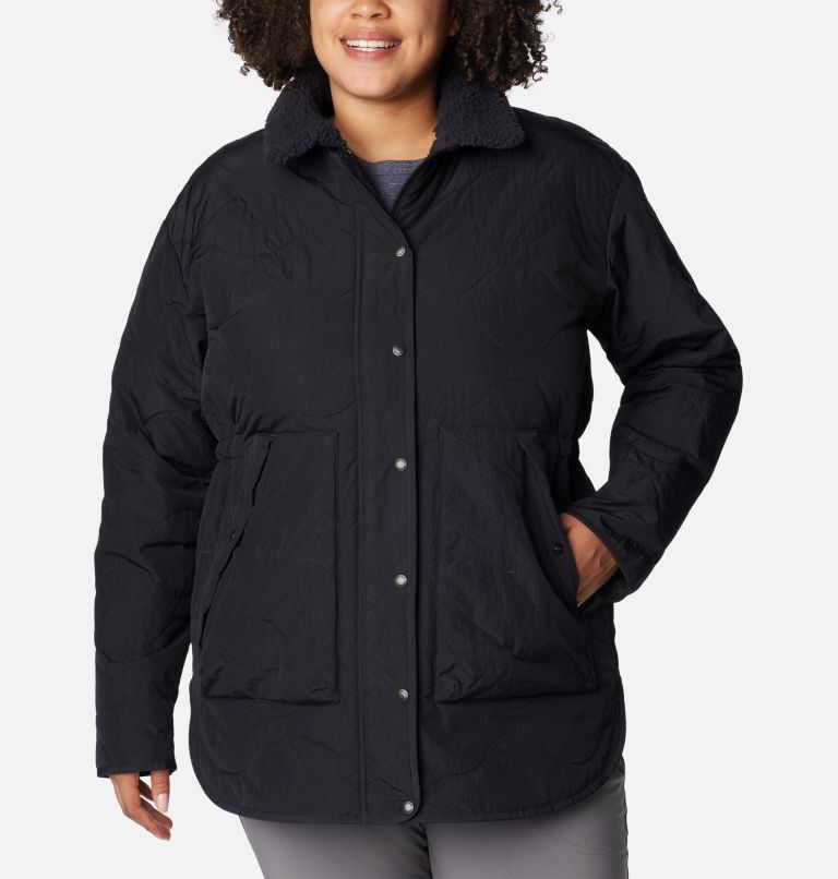 Plus size hotsell black quilted jacket