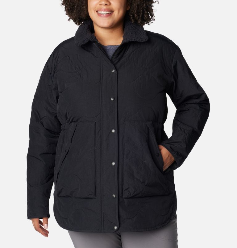 Thumbnail: Women's Birchwood Quilted Jacket - Plus Size, Color: Black, image 1