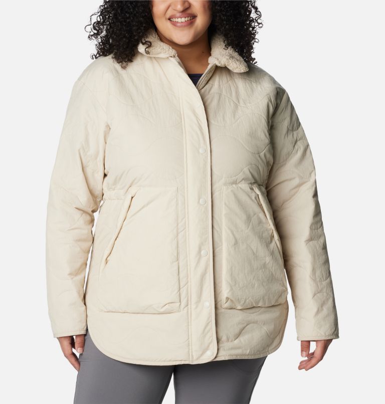 Thumbnail: Women's Birchwood Quilted Jacket - Plus Size, Color: Dark Stone, image 1
