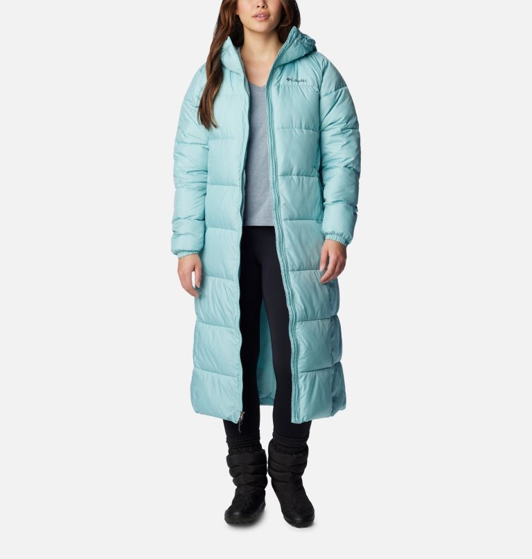 Women's Puffect Long Jacket, Color: Aqua Haze, image 6