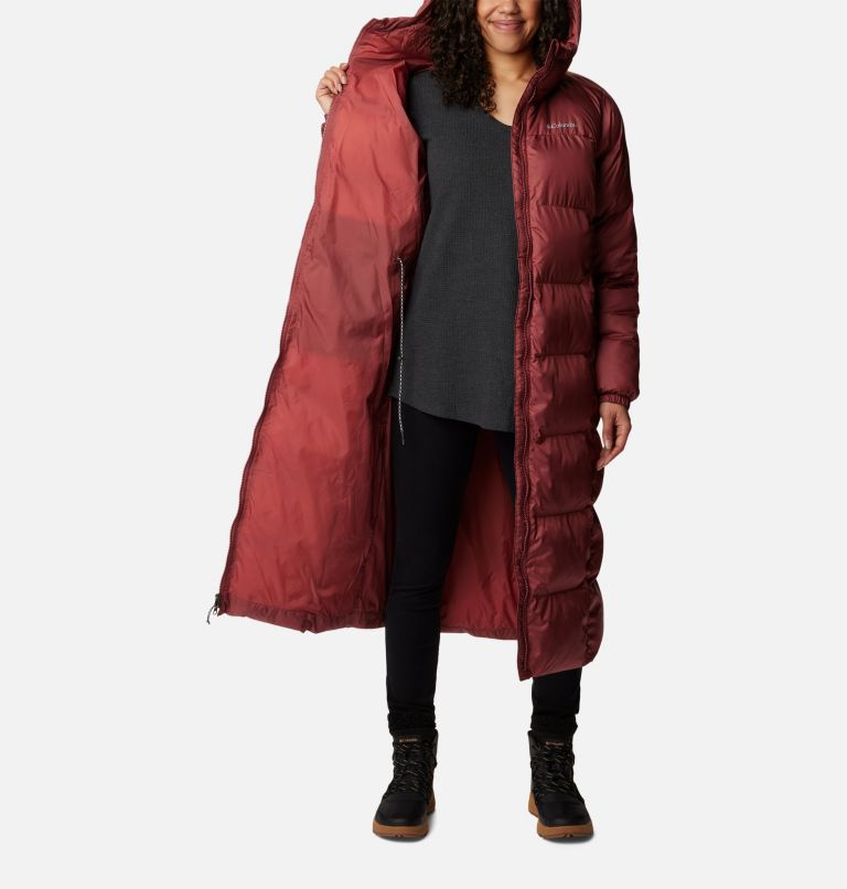 Women's Puffect Long Jacket, Color: Beetroot, image 5